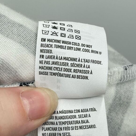 American Eagle Womens Striped Dress Cutout Back Stretch White Black Medium - Picture 8 of 10